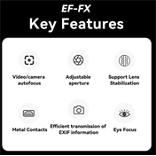 7Artisans Autofocus adapter for Canon EF - Fuji FX (EF-FX)