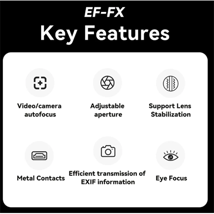 7Artisans Autofocus adapter for Canon EF - Fuji FX (EF-FX)