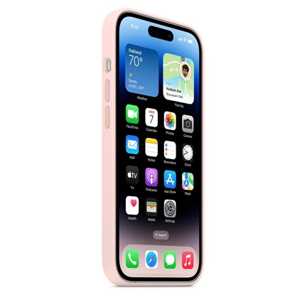 APPLE iPhone 14 Pro MagSafe szilikontok – krétarózsaszín