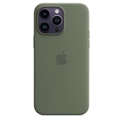 APPLE iPhone 14 Pro Max MagSafe szilikontok – olíva