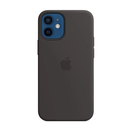 Apple iPhone 12 mini MagSafe Black fekete szilikon tok