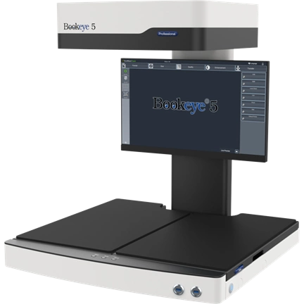 Bookeye 5 V2 Basic, A2+ könyvszkenner, 400dpi, V-Book Cradle, 21" Touch