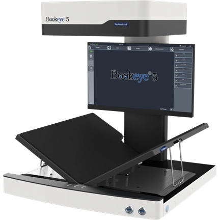 Bookeye 5 V2 Basic, A2+ könyvszkenner, 400dpi, V-Book Cradle, 21" Touch