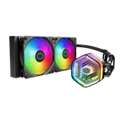Cooler Master MasterLiquid 240 Atmos komplett vízhűtőrendszer, ARGB, fekete Cooler Master MasterLiquid 240 Atmos komplett vízhűtőrendszer, ARGB, fekete