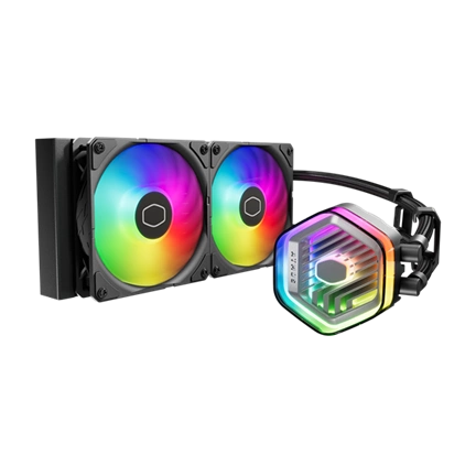 Cooler Master MasterLiquid 240 Atmos komplett vízhűtőrendszer, ARGB, fekete Cooler Master MasterLiquid 240 Atmos komplett vízhűtőrendszer, ARGB, fekete