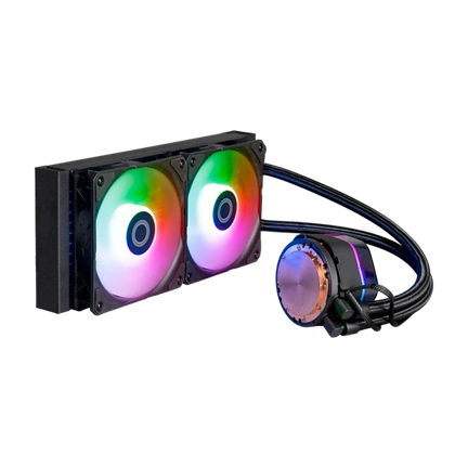 Cooler Master MasterLiquid 240 Atmos komplett vízhűtőrendszer, ARGB, fekete Cooler Master MasterLiquid 240 Atmos komplett vízhűtőrendszer, ARGB, fekete