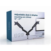 GEMBIRD Adjustable desk 2-display mounting arm, 17"-32", up to 9 kg