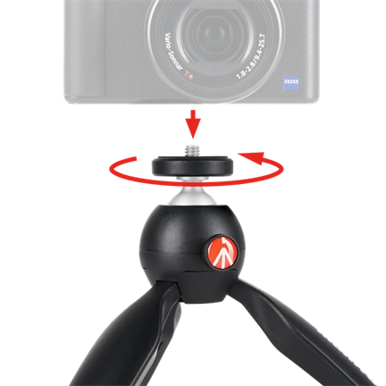 Manfrotto Pixi mini MII asztali mini fotó állvány fekete