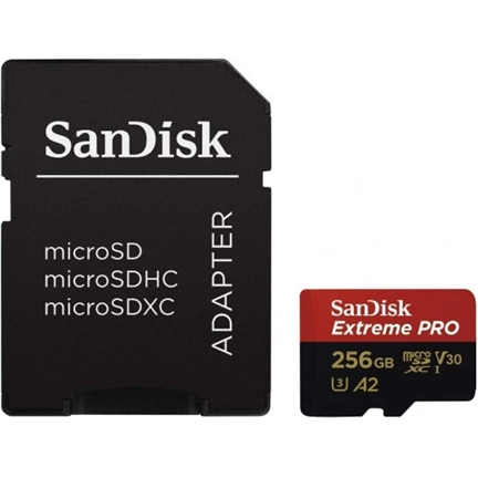 SANDISK Extreme Plus microSDXC 200/140MB/s A2 C10 V30 UHS-I U3 256GB + adapter
