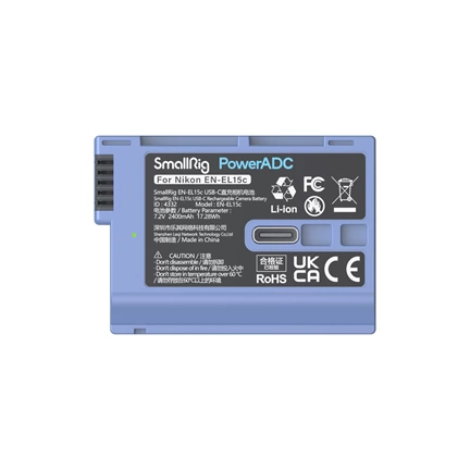 SMALLRIG EN-EL15c USB-C Rechargeable Camera Battery 4332