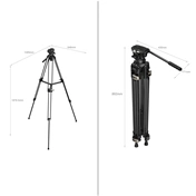 SMALLRIG Heavy-Duty Fluid Head Tripod AD-01 3751B