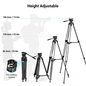 SMALLRIG Heavy-Duty Fluid Head Tripod AD-01 3751B