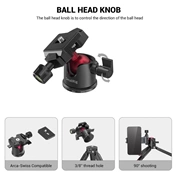 SMALLRIG Tabletop Mini Tripod with Panoramic Ball Head BUT2664