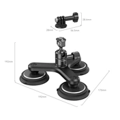 SmallRig Triple Magnetic Suction Cup Mounting Support Kit for Action Cameras 4468