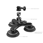 SmallRig Triple Magnetic Suction Cup Mounting Support Kit for Action Cameras 4468